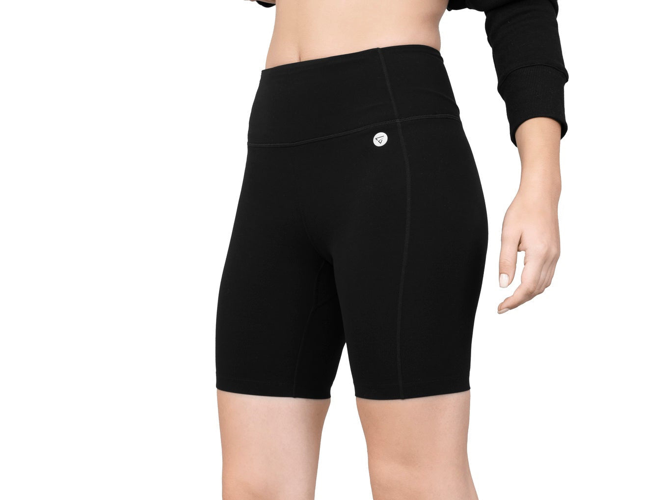Super soft, lightweight all day biker short black for gym, workout and running 