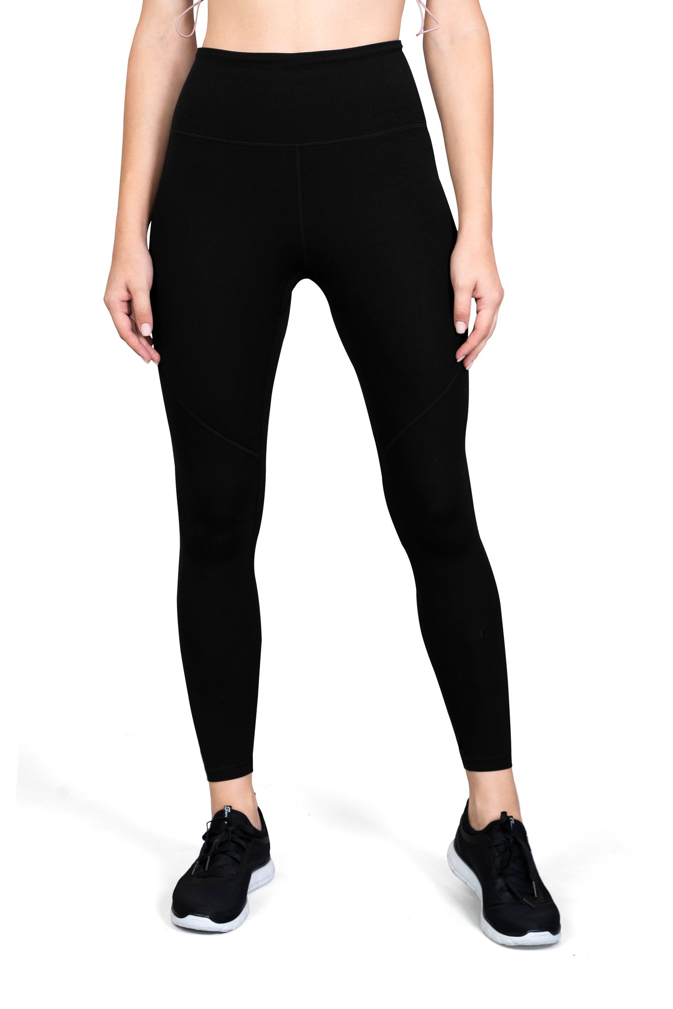 Four way stretch, sweat wicking leggings black for gym, workouts, gym and leisure