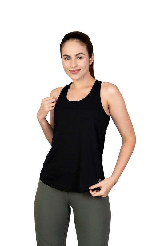 Light weight and breathable all day tank top black