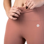 High Waist V shaped, sweat wicking leggings light mahogany for gym, workouts, gym and leisure