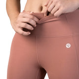 High Waist V shaped, sweat wicking leggings light mahogany for gym, workouts, gym and leisure