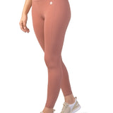 High Waist V shaped, sweat wicking leggings light mahogany for gym, workouts, gym and leisure