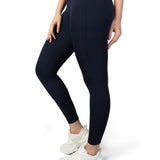 High Waist V shaped, sweat wicking leggings navy for gym, workouts, gym and leisure