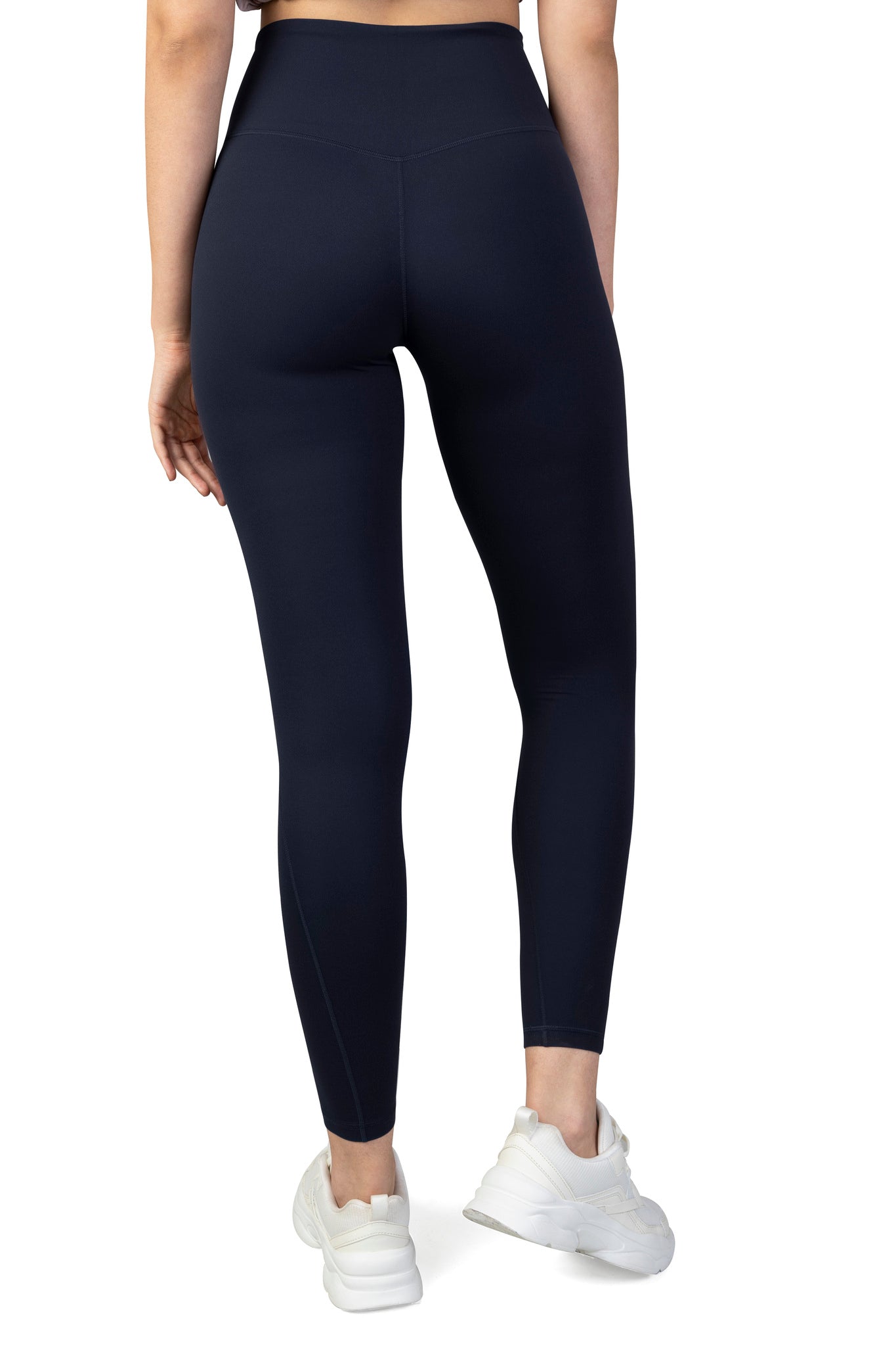 High Waist V shaped, sweat wicking leggings navy for gym, workouts, gym and leisure