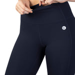 High Waist V shaped, sweat wicking leggings navy for gym, workouts, gym and leisure