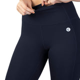 High Waist V shaped, sweat wicking leggings navy for gym, workouts, gym and leisure