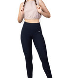 High Waist V shaped, sweat wicking leggings navy for gym, workouts, gym and leisure