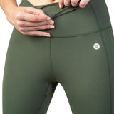 High Waist V shaped, sweat wicking leggings olive for gym, workouts, gym and leisure