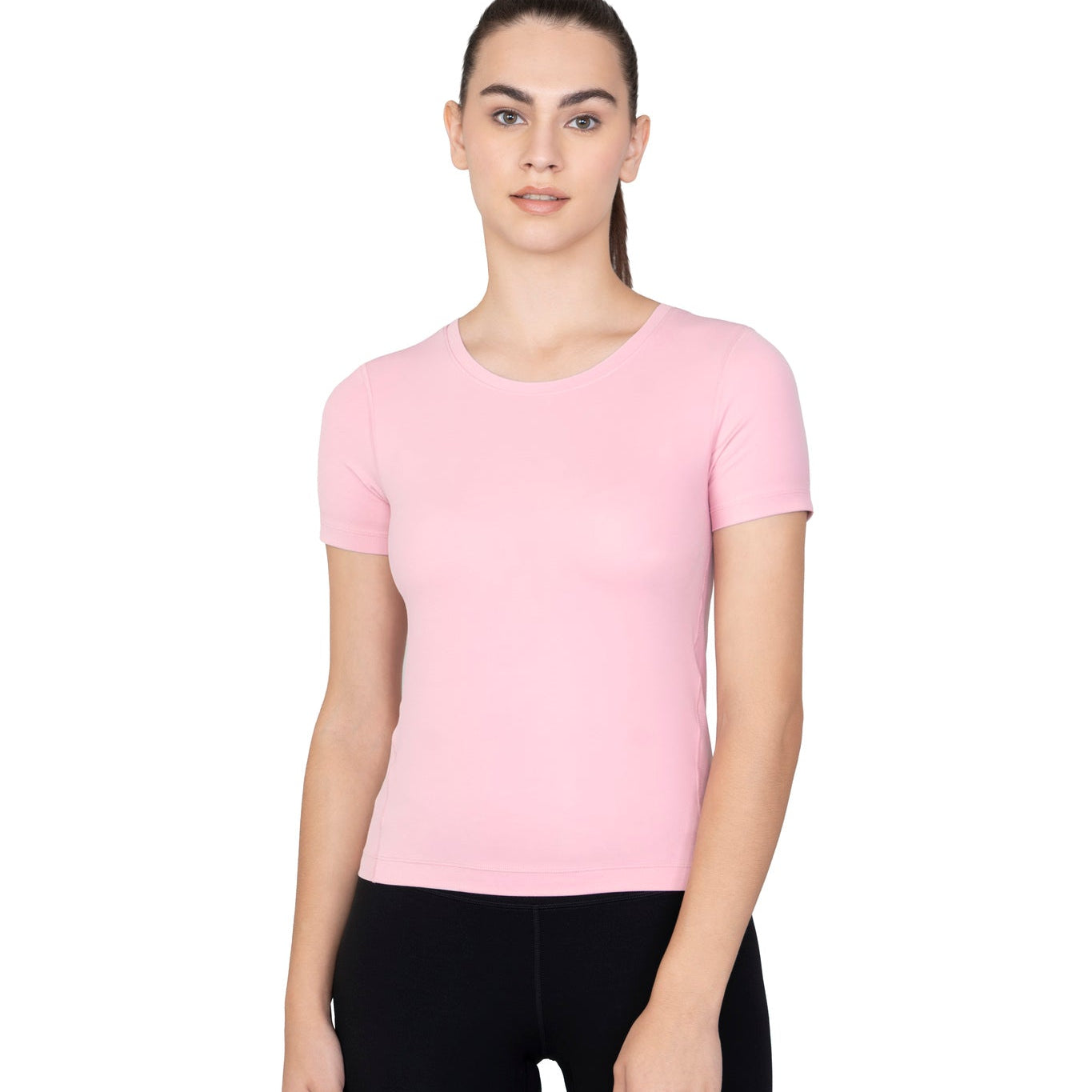 Super soft, cool and dry all day tee bleached mauve