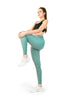 Four way stretch, sweat wicking leggings wasabi for gym, workouts, gym and leisure