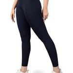 High Waist V shaped, sweat wicking leggings navy for gym, workouts, gym and leisure